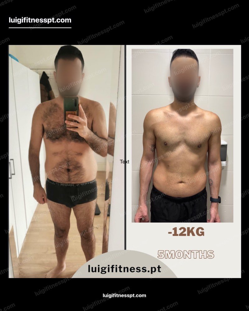 Client before and after body transformation with London PT Luigi Fitness, Tulse Hill